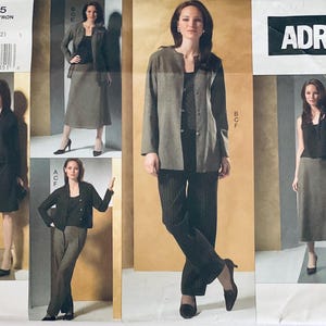 Vogue 2875 Symönster av Adri Misses'/Misses' Petite Jacka, Topp, Kjol och Byxor för 18 20 22 fabriksvikta