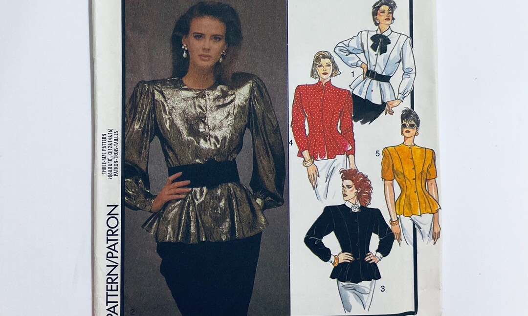 Style 4909 Vintage 1986 Sewing Pattern Misses' Set of Fitted Blouses to ...