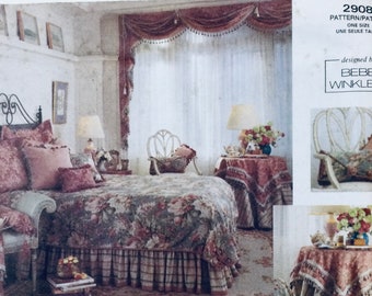 Vogue 2908 Sewing Pattern for Curtain Swag, Jabot, Pillow shams, cushion cover etc factory folded