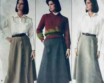 Vogue 1456 Vintage 80s Calvin Klein Skirt Sewing Pattern size 10 factory folded