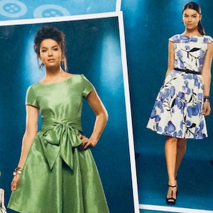 Simplicity 2444 Sewing Pattern Misses&#39; Dress 4-12 Full skirt, neckline variations used
