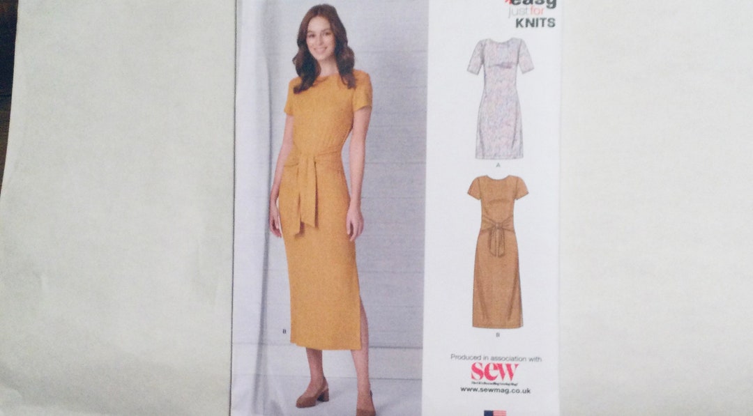 New Look 6650 Easy Knit Sewing Pattern Misses' Dress Sizes 1022 Bust 32.5 to 44 Inch Factory