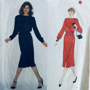 Vogue 2245 American Designer Sewing Pattern by Jerry Silverman Misses&#39; Dress and Belt size 12 87 cm bust used