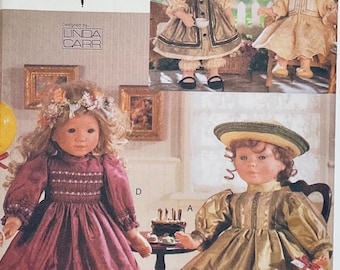 Vogue Craft 9965 Sewing Pattern by Linda Carr Doll Party Dresses to fit 18" (46cm) doll. Factory folded.