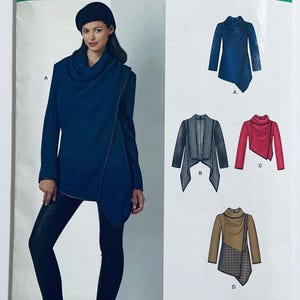 New Look 6417 Sewing Pattern Waterfall Casual Jacket to fit size M 14-16 cut complete