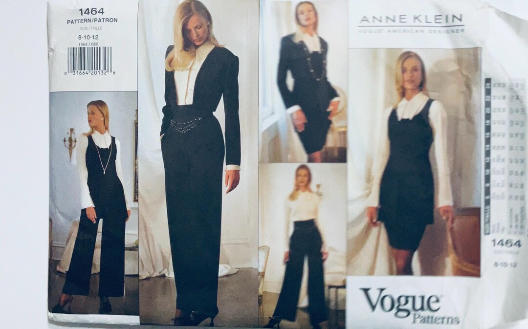 Vogue 1464 Vintage 1994 Sewing Pattern by Anne Klein Misses Jacket and ...
