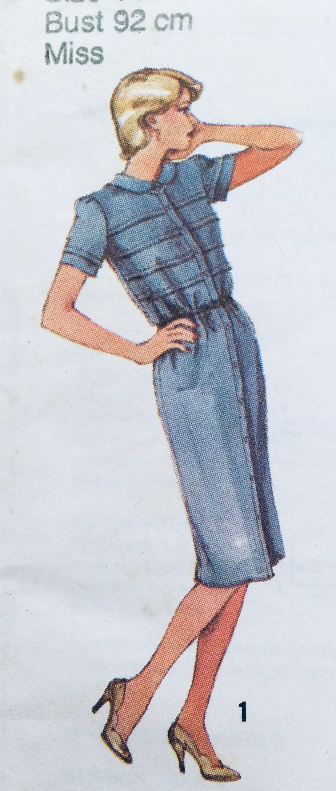 Simplicity 9705 Vintage 1980 Sewing Pattern Dress With Bodice Etsy UK