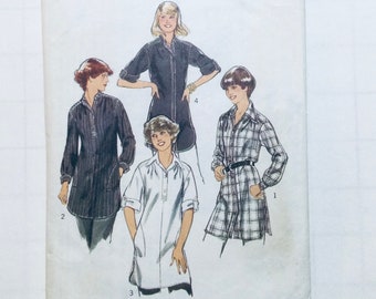 Style 1865 vintage 1977 Pattern Misses' Set of shirts size 14 bust 92cm cut
