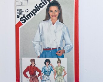 Simplicity 5961 Vintage 1983 Sewing Pattern Misses' loose-fitting pullover shirt to fit size 14 92 cm bust factory folded