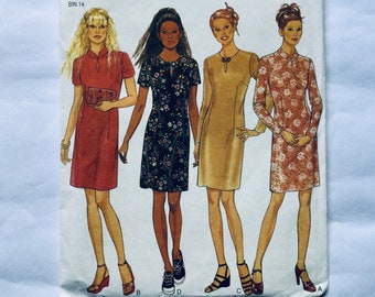 New Look 6698 Sewing Pattern Misses' Fitted straight dress 8 - 18 factory folded