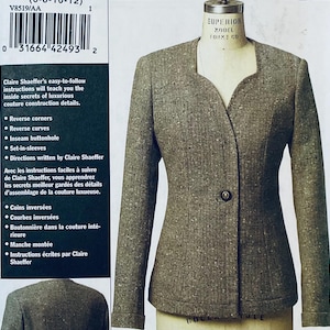 Vogue 8519 Claire Shaeffer's Custom Couture Sewing Pattern Misses' Jacket 6 to 12 factory folded
