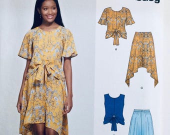 New Look 6609 Easy Sewing Pattern Misses Tops and Skirts sizes 8 to 20 factory folded