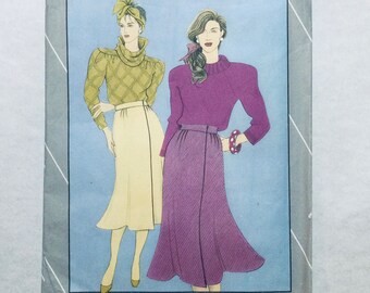 The Cut Above Wrap-over skirt sewing pattern 1987 Vintage factory folded