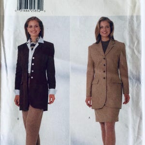 Butterick 5084 Easy Sewing Pattern for Misses&#39;/Misses&#39; Petite Jacket, Skirt and Pants 12 14 16 pieces separated but not cut to size