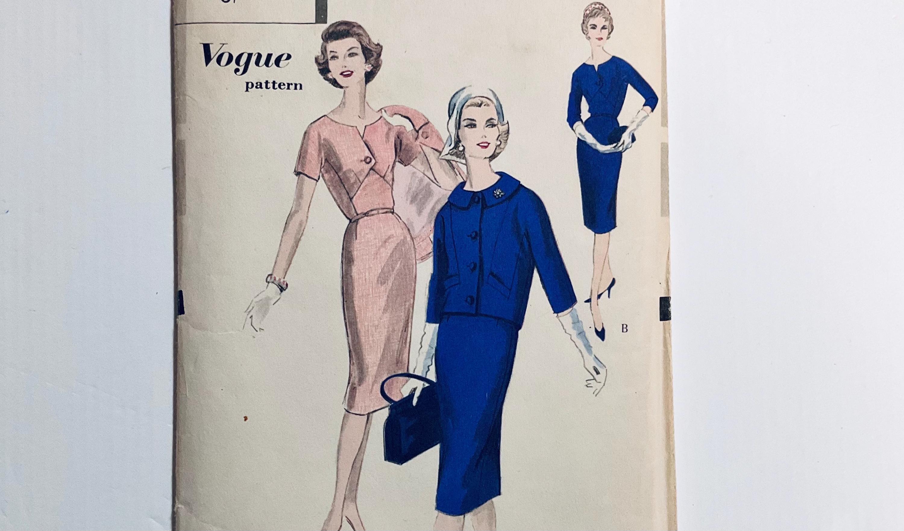 Vogue 4982 Vintage 1959 Sewing Pattern Misses' One Piece Dress and