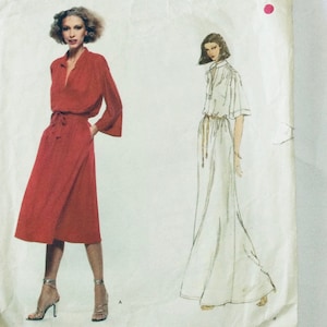 Vogue 1860 French Boutique Vintage 1979 Renata Very loose pullover dress Pattern 83 cm bust size 10 used