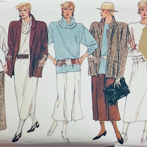 Vogue 9144 Symönster för fröknar, jacka, klänning, tunika, kjol och byxor storlek 10, fabriksvikta