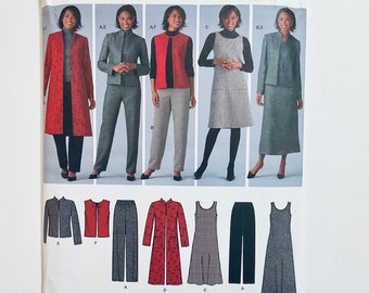 Simplicity 4789 Sewing Pattern for Misses' Pants, Vest, Jacket and Jumper in two lengths 10 - 18 factory folded