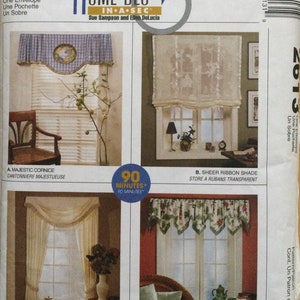 McCall&#39;s Home Dec in-a-sec 2613 Sewing Pattern Curtains, Pelmets, Blinds factory folded pattern
