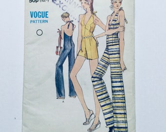 Miss Vogue 8051 Vintage 1971 Sewing Pattern Misses' Jumpsuit to fit 32 and a half inch bust cut complete