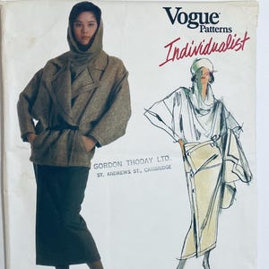 Vogue Individualist 1599 Vintage 1985 Sewing Pattern by Issey Miyake Jacket Skirt Top Only skirt has been cut size 12