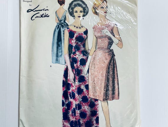 Vogue Paris Original 1048 Vintage 1961 Sewing Pattern by Lanvin Castillo Evening  Dress to Fit 34 Bust Used Complete - Etsy