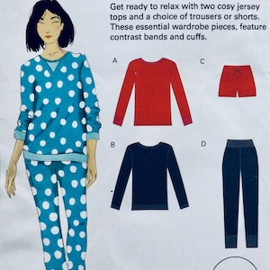 Threadcount TC1910 Sewing Pattern Cosy Lounge Set for stretch knit fabric xs-xl factory folded