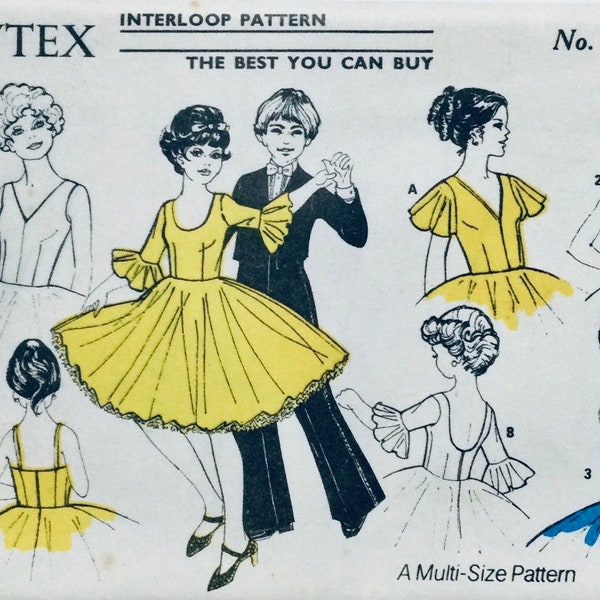 Patron de couture Nevtex 7311 vintage des années 60 pour enfants danse classique ou robe de bal pour s'adapter à la poitrine de 25 à 29 pouces plié en usine