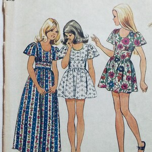5538 Vintage 1973 Schnittmuster Mädchen Kleid Brustumfang 72 cm used