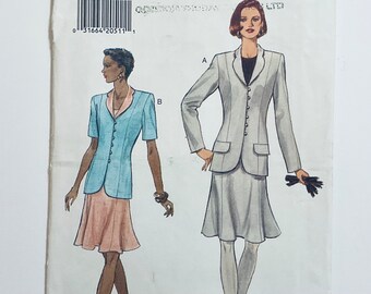 Vogue 9136 Vintage Sewing Pattern 1994 Very Easy Misses' Jacket and Skirt sizes 14 16 18 factory folded