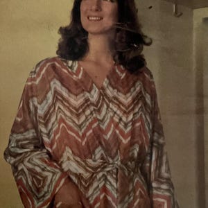 Vintage 70s Sewing Pattern Misses Housecoat or Beach Wrap size 18 factory folded