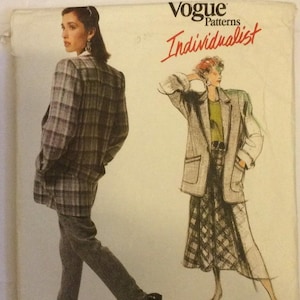Vogue 1687 Individualist Sewing Pattern by Tamotsu Misses&#39; Unlined Jacket, skirt and pants size 12 factory folded