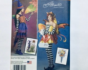 Simplicity 1034 Sewing Pattern Misses' Fantasy Costume Dress, Skirt, Hat, Bustier 14-22 factory folded