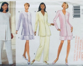 Butterick 3952 Vintage 1995 Sewing Pattern Misses' Misses' Petite Very Easy Tunic, Skirt, Shorts and Pants 12-16 factory folded