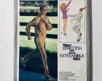 Simplicity 8887 Vintage 1978 Pattern Pullover Top, Pants, Shorts and unlined Jacket not cut to size sleeve guide missing, to fit 12 14 16