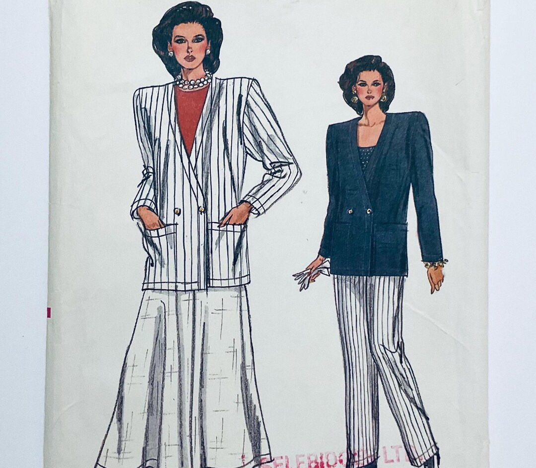 Very Easy Very Vogue 9791 Vintage 1986 Sewing Pattern Misses' Jacket ...