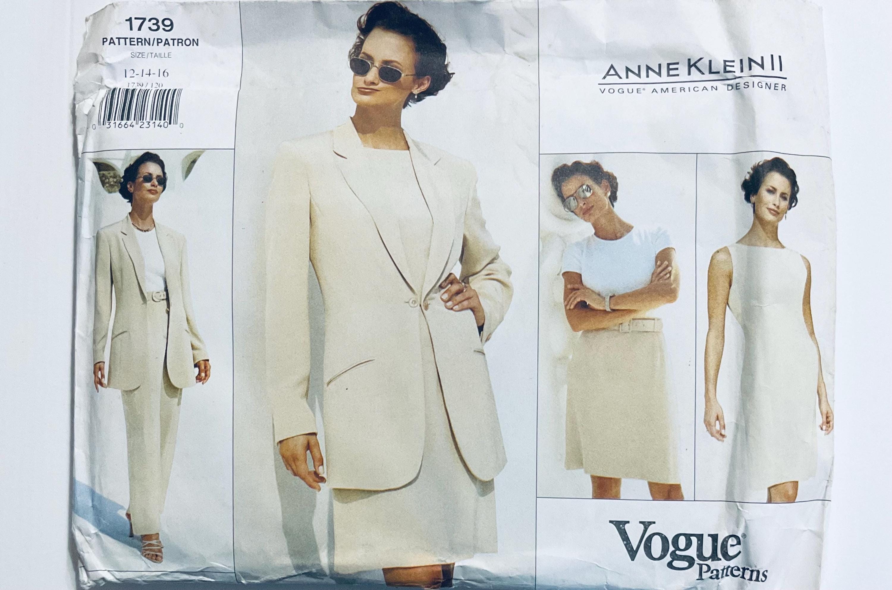 Vogue 1739 Vintage 1996 Advanced Sewing Pattern by Anne Klein Ll