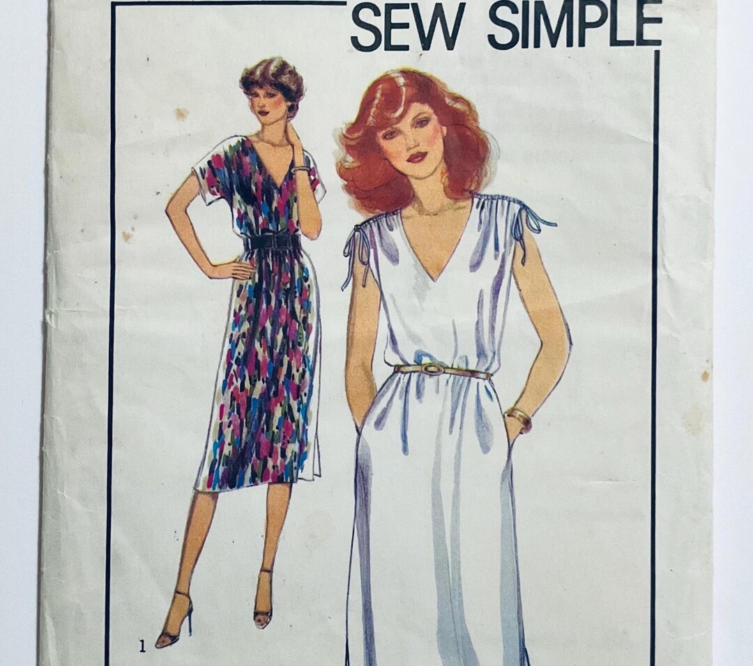 Style 2703 Vintage 1979 Simple Sewing Pattern Misses' Dress to Fit Bust ...