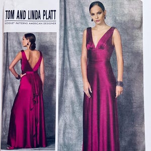 Vogue 1474 Designer Sewing Pattern by Tom and Linda Platt Misses&#39; Dress to fit sizes 10 to 18, cut complete to 18