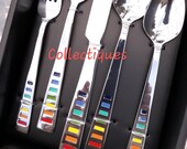 Fiesta Fiestaware Celebration 20 Piece enameled flatware Silverware set New in Box