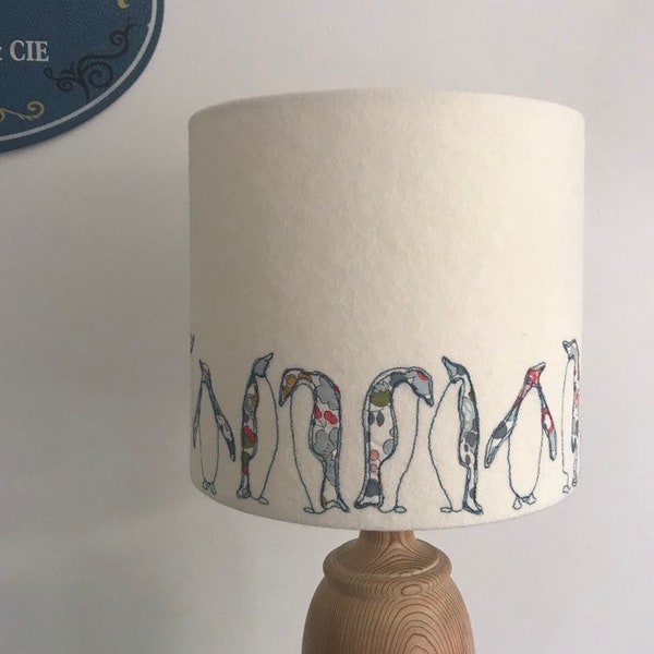 Penguin Lampshade with Liberty Print