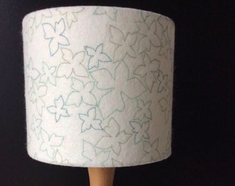 Hydrangea Leaf Embroidered Lampshade