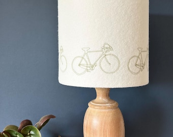 Bicycle Embroidered Lampshade