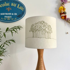 Lampshade embroidered Nearly There Trees