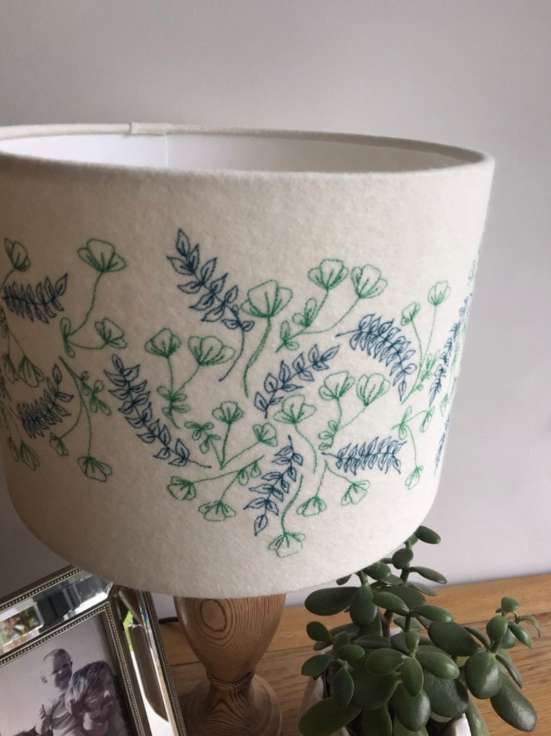 Embroidered flowers Lampshade image 9