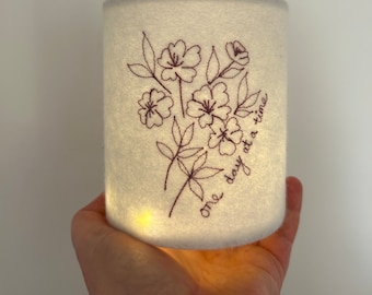 Affirmation Embroidered Lantern