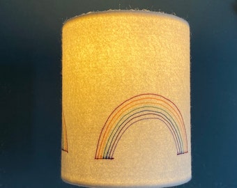 Rainbow Embroidered Lampshade - Stitched - Lighting - Home Decoration