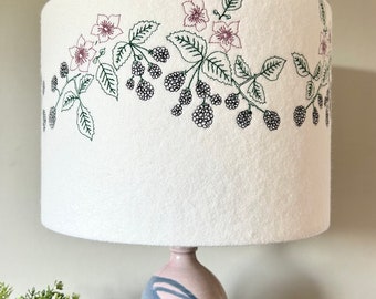 Lampshade Blackberry Embroidered