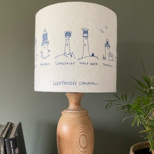 Cornish Lighthouse Lampshade collaboration with Hermione Rose image 2
