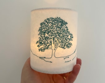 Sycamore Gap Embroidered Lantern